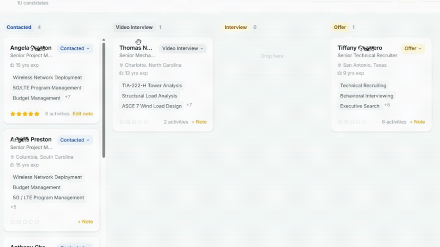 Smart ATS pipeline board